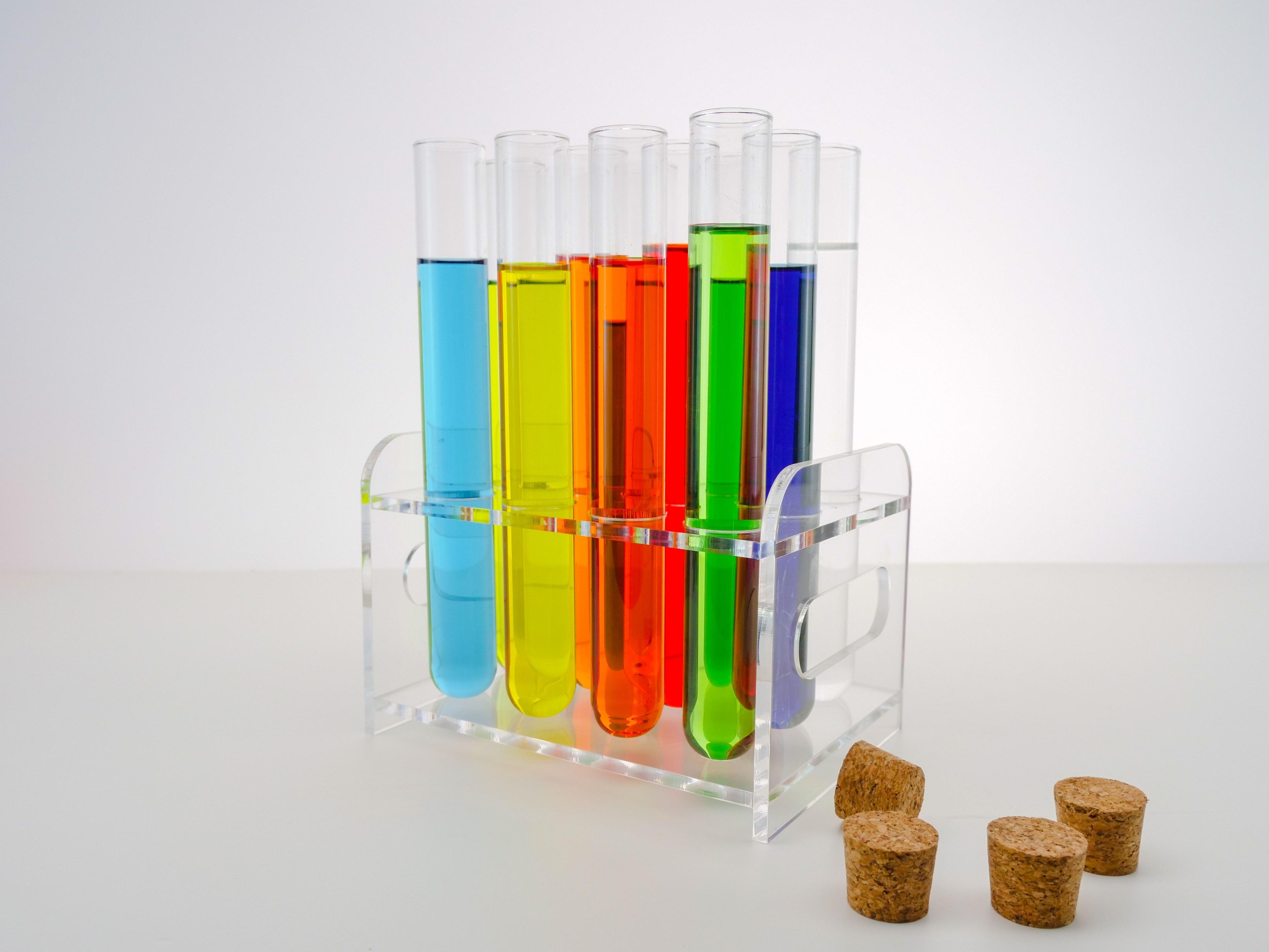 colorful test tubes